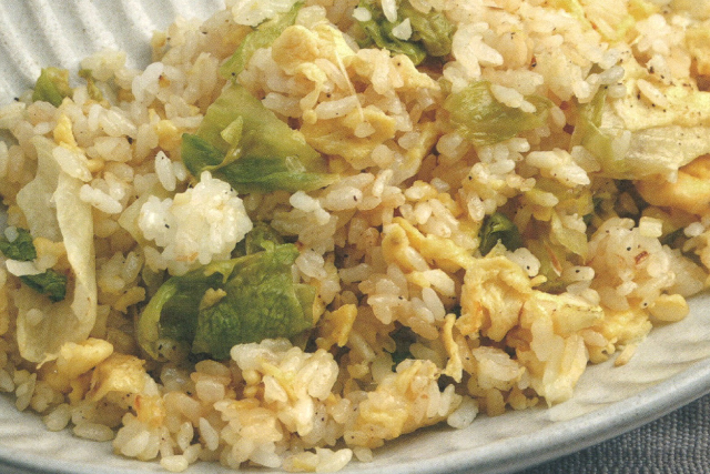 シンプルレタスチャーハン